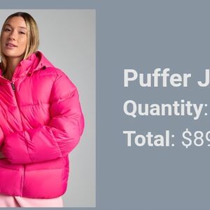 Vibrant Pink Women's Puffer Jacket